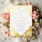 エレガントフローラ第1通信金ゴールド 箔招待状