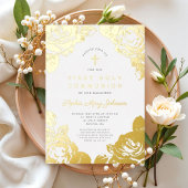 エレガントフローラ第1通信金ゴールド 箔招待状