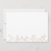 エレガントフローラ粉末ピンクの誕生日サンキューカード サンキューカード (裏面)