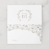 エレガントフローラ素朴な田舎結婚式座席表 プレイスカード (外部開封)