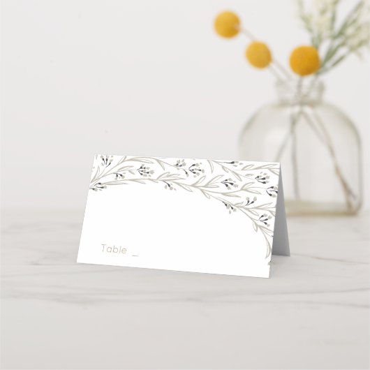 エレガントフローラ素朴な田舎結婚式座席表 プレイスカード (正面)