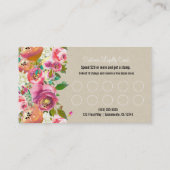 エレガントフローラ素朴クラフト顧客ロイヤリティカード ロイヤリティカード (裏面)