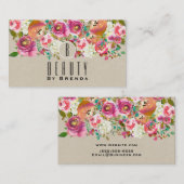 エレガントフローラ素朴シッククラフトグラムカスタム 名刺 (正面/裏面)