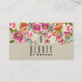 エレガントフローラ素朴シッククラフトグラムカスタム 名刺 (正面)