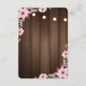 エレガントフローラ素朴ベビー-Qグリル赤ちゃんシャワー エンクロージャーカード (裏面)