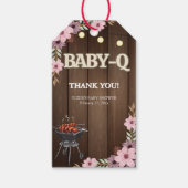エレガントフローラ素朴ベビー-Qグリル赤ちゃんシャワー ギフトタグ (正面)