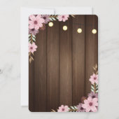 エレガントフローラ素朴ベビー-Qグリル赤ちゃんシャワー 招待状 (裏面)