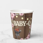 エレガントフローラ素朴ベビー-Qグリル赤ちゃんシャワー 紙コップ (裏面)