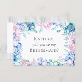 エレガントフローラ素朴木材ブライダルパーティ案 招待状