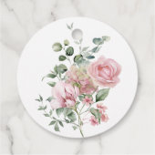 エレガントフローラ素朴植物性ピンクローズ結婚ズ フェイバータグ (裏面)