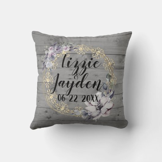 エレガントフローラ素朴結婚リース クッション (裏面)