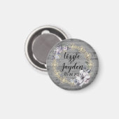 エレガントフローラ素朴結婚リース マグネット (正面/裏面)