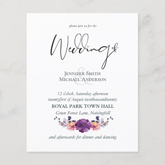 エレガントフローラ紫オレンジ結婚ズ (正面)