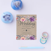 エレガントフローラ紫オレンジ結婚ズ チラシ (シングル)