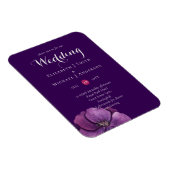 エレガントフローラ紫オレンジ結婚ズ マグネット (右側)