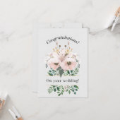 エレガントフローラ結婚おめでとう カード (正面/裏面インサイチュ)