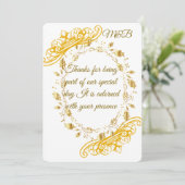 エレガントフローラ結婚のサンキューカードセット サンキューカード (スタンド正面)