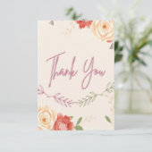 エレガントフローラ結婚のサンキューカード（写真あり） サンキューカード (スタンド正面)