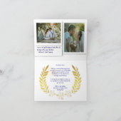 エレガントフローラ結婚のサンキューカード（写真あり） サンキューカード (内部)