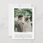 エレガントフローラ結婚のサンキューカード 出欠カード (裏面)