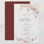 エレガントフローラ結婚のメニュー (正面/裏面)