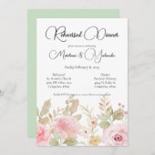 エレガントフローラ結婚のリハーサル 招待状 (正面/裏面)