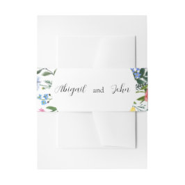 エレガントフローラ結婚のワイルドフラワー付き腹帯 招待状ベリーバンド