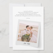 エレガントフローラ結婚の写真カスタム サンキューカード (裏面)