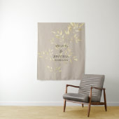 エレガントフローラ結婚の写真ブース背景 タペストリー (インサイチュ)