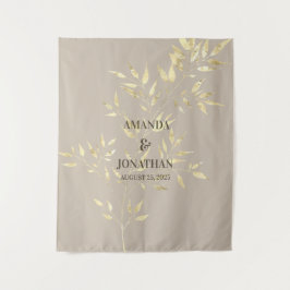 エレガントフローラ結婚の写真ブース背景 タペストリー