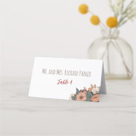 エレガントフローラ結婚の名前とテーブル番号 プレイスカード