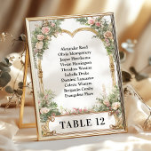 エレガントフローラ結婚の座席表の番号 招待状