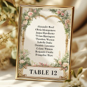 エレガントフローラ結婚の座席表の番号 招待状