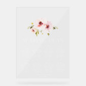 エレガントフローラ結婚の座席計画 アクリルサイン (正面)