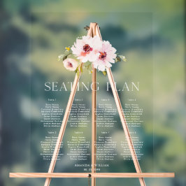 エレガントフローラ結婚の座席計画 アクリルサイン