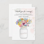 エレガントフローラ結婚の感謝メッセージ (正面/裏面)