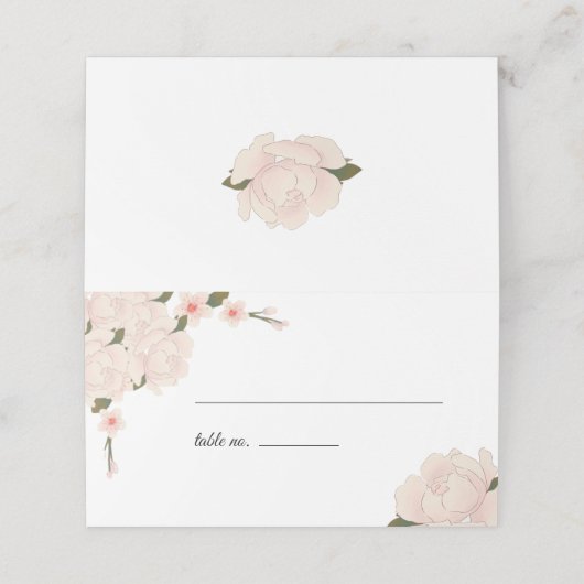 エレガントフローラ結婚の折り畳み座席表 プレイスカード (外部開封)