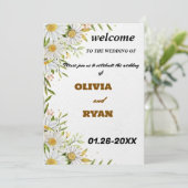 エレガントフローラ結婚の歓迎サイン 招待状 (スタンド正面)