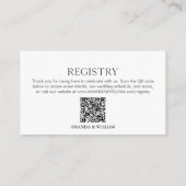 エレガントフローラ結婚の登録カード エンクロージャーカード (裏面)
