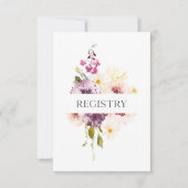 エレガントフローラ結婚の登録カード 出欠カード (正面)