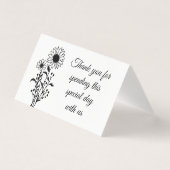 エレガントフローラ結婚の白黒ありがとうパーティー (正面)