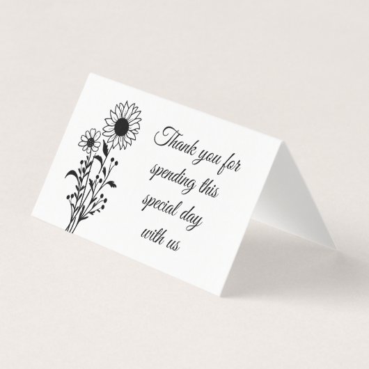 エレガントフローラ結婚の白黒ありがとうパーティー (正面)