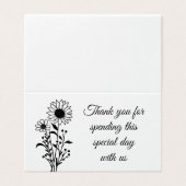 エレガントフローラ結婚の白黒ありがとうパーティー (外部フラット)