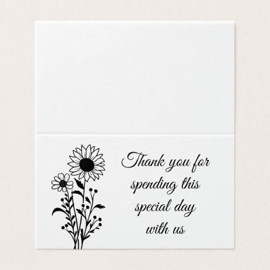 エレガントフローラ結婚の白黒ありがとうパーティー (外部フラット)