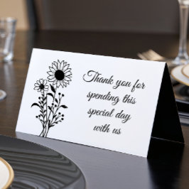 エレガントフローラ結婚の白黒ありがとうパーティー