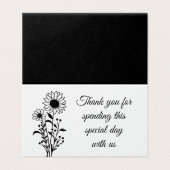 エレガントフローラ結婚の白黒ありがとうパーティー (外部フラット)