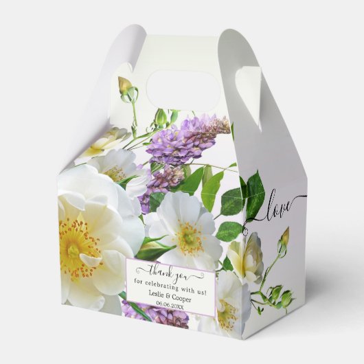 エレガントフローラ結婚の礼儀箱 フェイバーボックス (正面サイド)