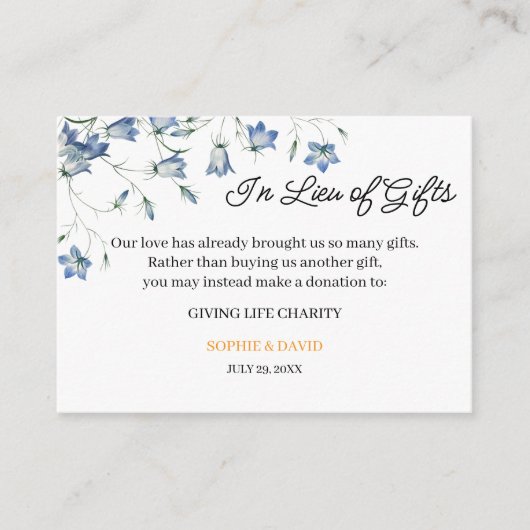 エレガントフローラ結婚の贈与代 エンクロージャーカード (正面)