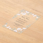 エレガントフローラ結婚の アクリル招待状 (レイダウン)