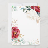 エレガントフローラ結婚の 招待状 (裏面)